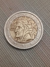 Moneta da 2 euro Dante Alighieri 2002 RARA Triplo errore di conio D02EC3