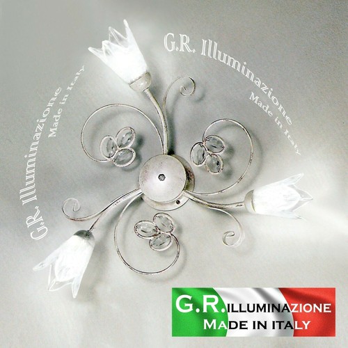 Plafoniera ferro battuto 3 - in,