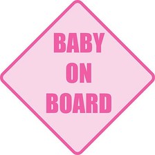 Adesivo rosa BABY ON BOARD