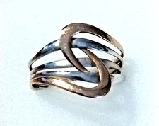 Stupendo ANELLO in ORO 750/°° 18kt giallo - bianco - rosa usato mis 14/15 2,90 g