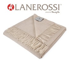 Plaid puro cashmere con frange