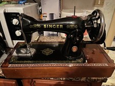Macchina da cucire Singer vintage mod. 15 – Funzionante, con mobile in legno