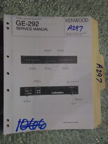 Kenwood 292 manuale di - ge-292,