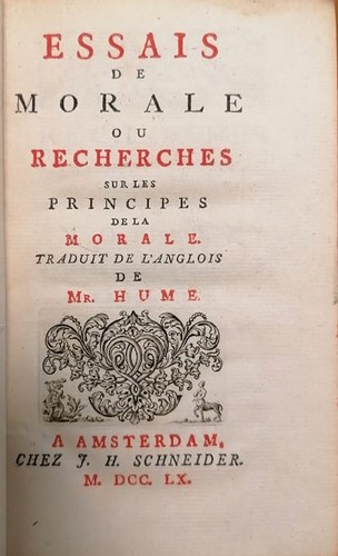 Hume essais de - de, morale