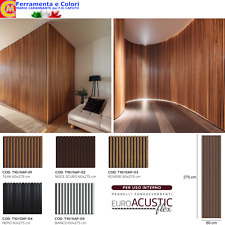 Pannelli Fonoassorbenti Flessibili Con Doghe 60x275 Da Parete Soffitto FLEX 1Pz