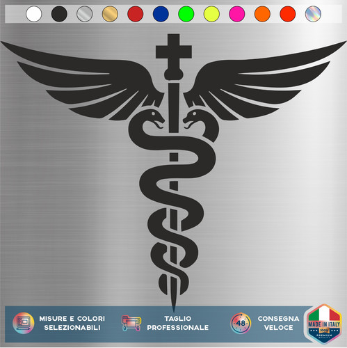 Adesivo simbolo caduceo - adesivo,