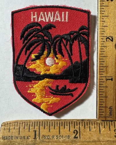Vintage hawaii palme canoa - hawaii,