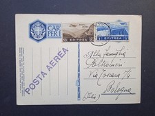  Storia postale 1940 Colonia Italiana cartolina Usata Eritrea Posta Aerea vedi 