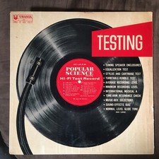 TESTING: POPULAR SCIENCE Rare 1957 Hi-Fi Test Record Urania LP UPS-1 - TOP COPY