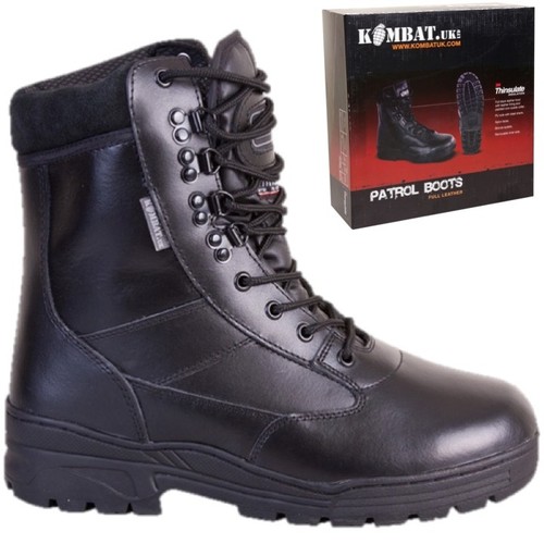 Black army cadet boots - black,
