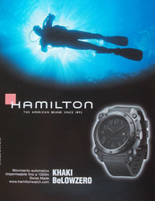 Pubblicità Advertising Italian 2008 OROLOGIO WATCH HAMILTON KHAKI BELOWZERO.