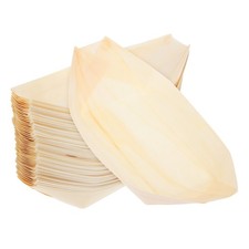  50 vassoi da portata per sushi, piatti da barca in bambù, piatti da snack,