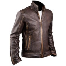 Giacca pelle uomo cafe racer
