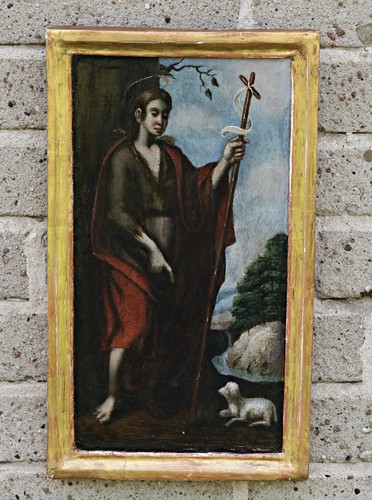 Antico quadro olio legno - a, su
