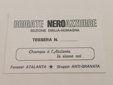 Tessera Ultras Brigate Nero Azzurre Atalanta No Sciarpa Adesivo Toppa Spilla