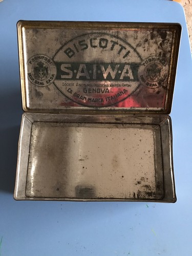 Scatola antica biscotti saiwa - antica,
