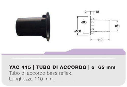 Yac415 tubo accordo 65mm - tubo,