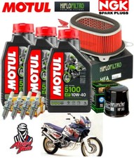 KIT/TAGLIANDO HONDA XRV/AFRICA/TWIN/750 2001 MOTUL5100 10W40 ARIA OLIO CANDELE 