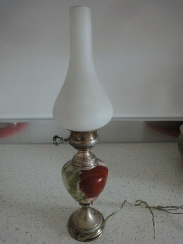 Lampada tavolo in argento - tavolo,