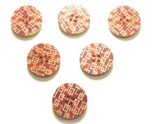 LOT 6 BOUTONS BOIS : rond