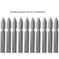 10 Paletti Recinzione in Ferro