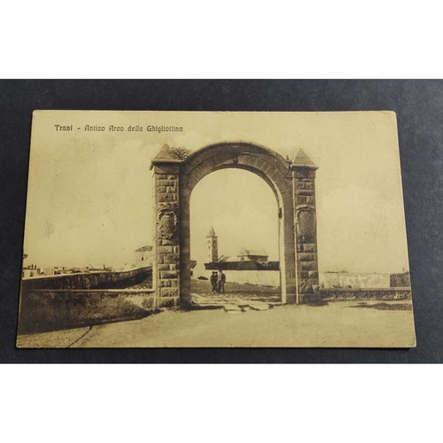 Cartolina trani antico arco - trani,