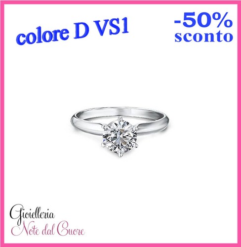 Anello solitario oro bianco - solitario,