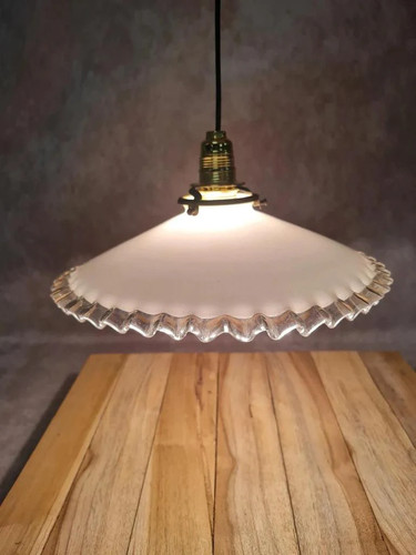 Abat jour ancien - en, opaline