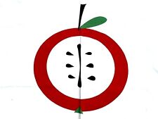 Large Fabric Panel IKEA Giant Red Apple on White Canvas Maria Vinka 2012 Cotton 