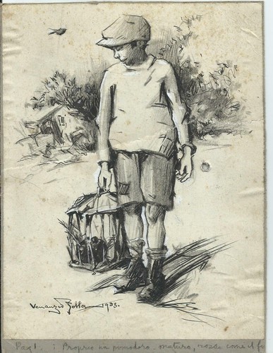 Disegno originale matita e - ,