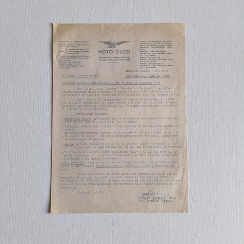 1961 moto guzzi ufficio - guzzi,