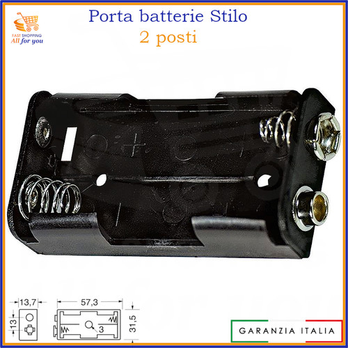 Portabatterie porta - portabatterie, aa