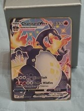 POKEMON - CHARIZARD VMAX - SV107/SV122 - GOLD METAL CARD - INGLESE - NEAR MINT
