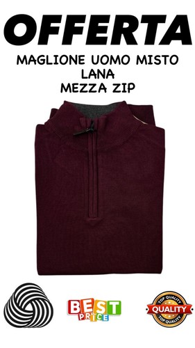 Maglia uomo mezza zip - mezza,