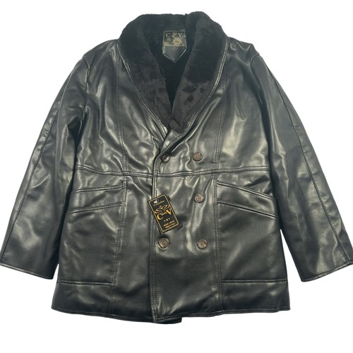 Giacca cappotto pelle - cv, nero