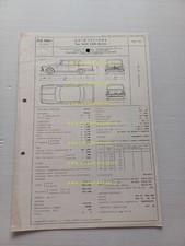 Alfa Romeo 2600 Berlina 1962 scheda omologazione DGM Motorizzaz. Facsimile