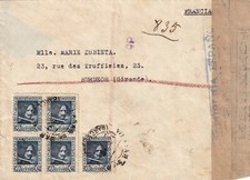 S5687-SPAGNA-España, BUSTA DA Vilassar de Mar per Bordeaux -Gironda, 50c.x 5 es.
