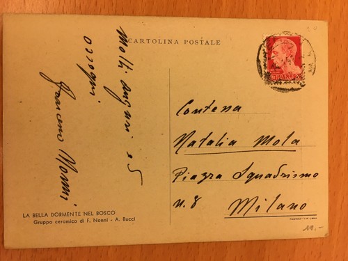 Cartolina autografa - , di