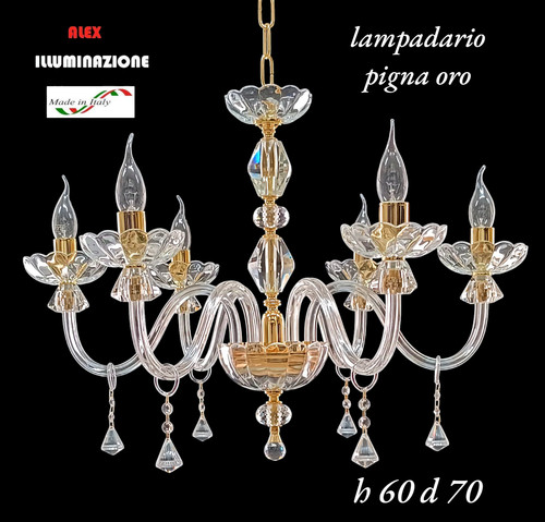 Lampadario cristallo luci - 6,