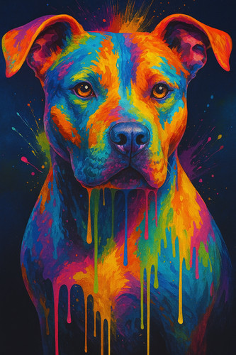Staffie ritratto staffordshire - ritratto,