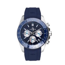 Orologio Lorenz Doppia Iniezione 300 Cronografo Blu 030274BB Watch Silicone
