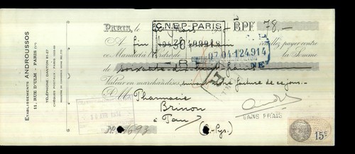 étab androussos paris 1934 - androussos, à