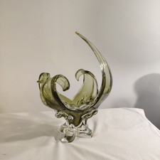 Grande Centro Tavola In Vetro Artistico Vintage