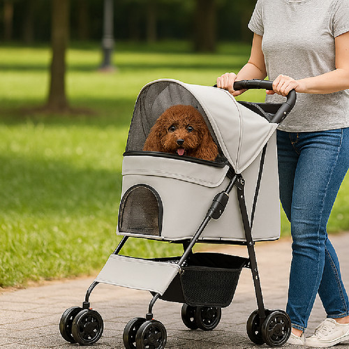 Passeggino pieghevole per cani - pieghevole,