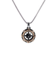 collana catena ciondolo acciaio rosa dei venti  rossoamante regalo uomo