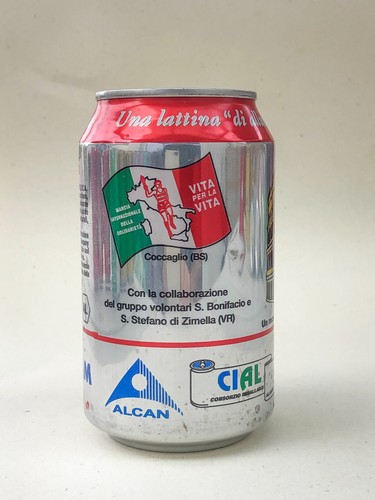 Coca cola italia lattina can - italia,