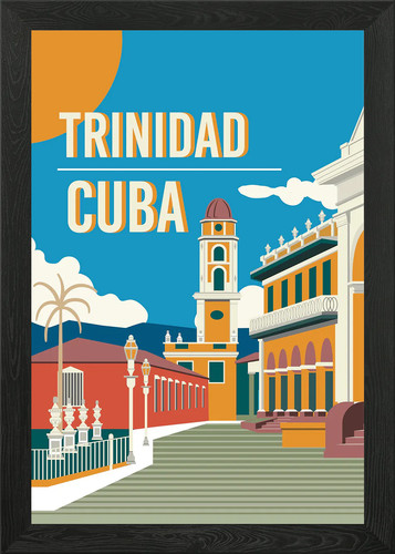 Trinidad cuba poster arte - cuba,