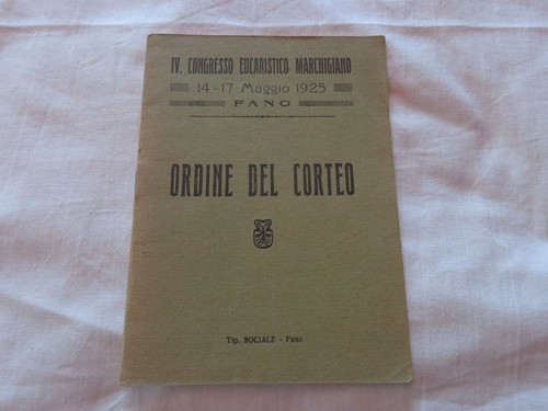 Fano 1925 libretto ordine - libretto,