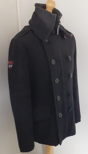 Superdry peacoat naval uomo - peacoat,