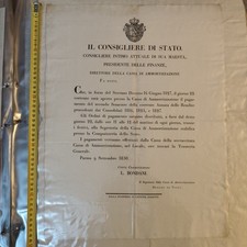 Documento Storico 1830 Parma -